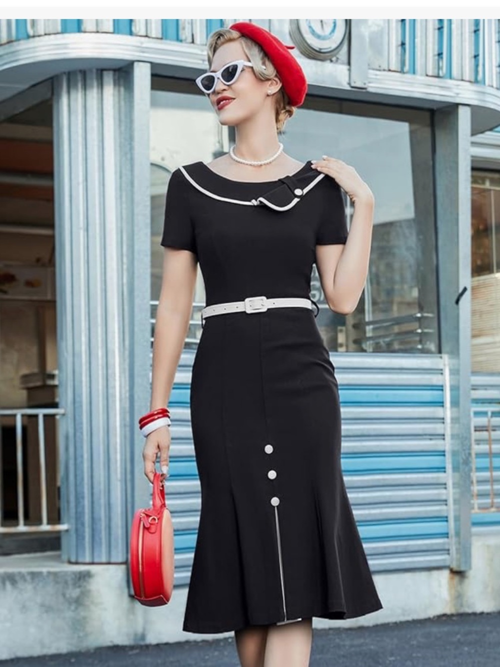 NWT Classic Retro 1950s Inspired Pinup Fit-and-Flare Dress